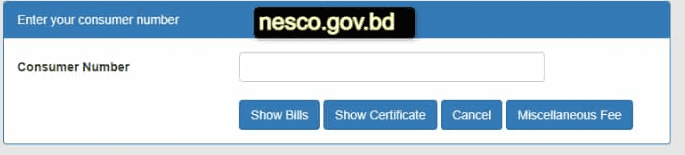NESCO Bill Check Online By nesco.gov.bd 