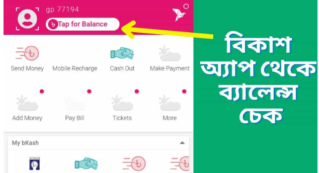 বিকাশে টাকা দেখার নিয়ম কি? Bkash account balance check