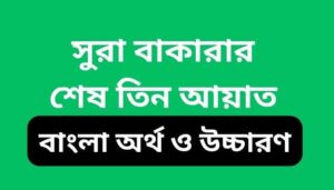 সুরা বাকারার শেষ তিন আয়াত ও পড়ার ফজিলত