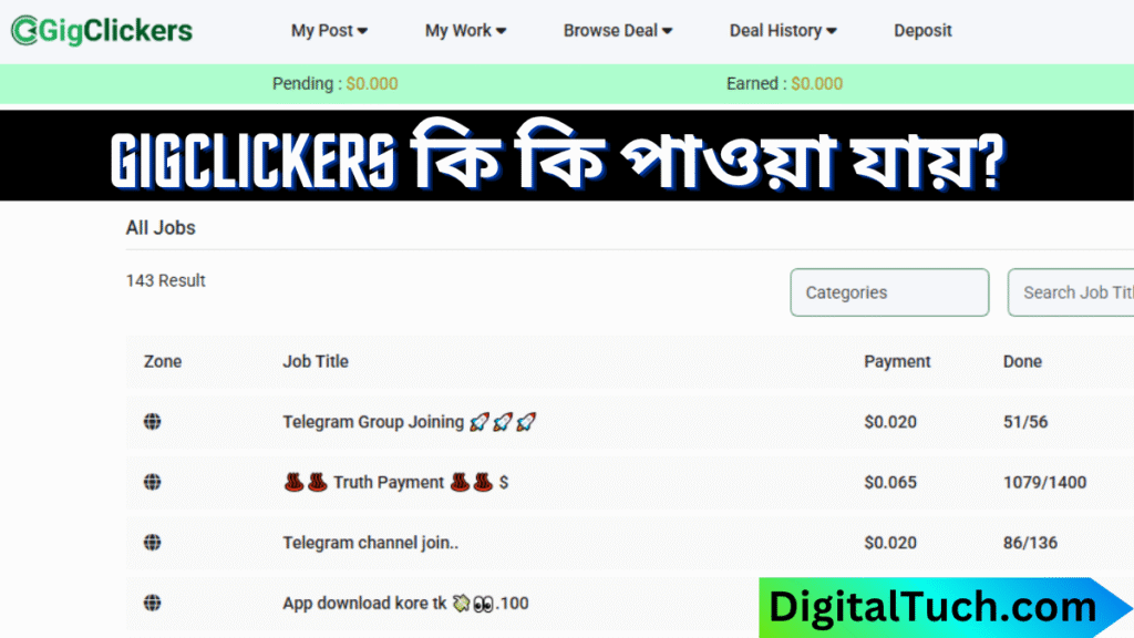Gigclickers কিভাবে কাজ করবো