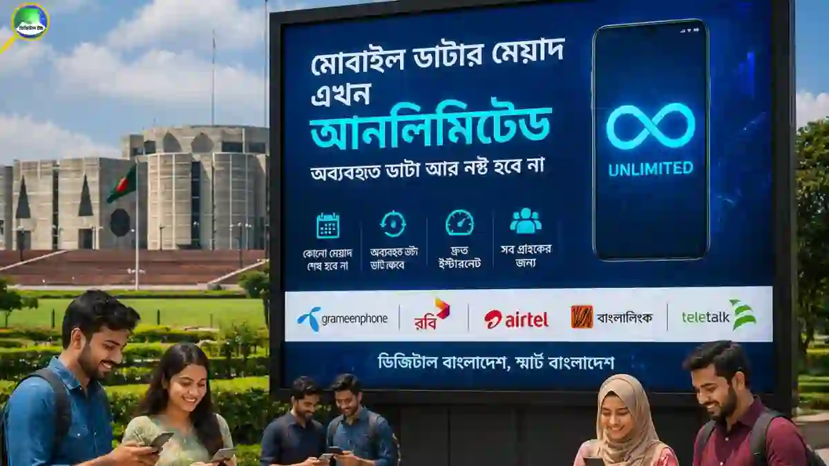 মোবাইল ডাটার মেয়াদ আনলিমিটেড করার উদ্যোগ সরকারের