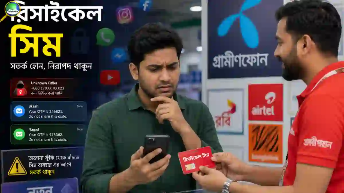 রিসাইকেল সিম কী? নতুন সিম কিনে যেসব ঝুঁকিতে পড়তে পারেন