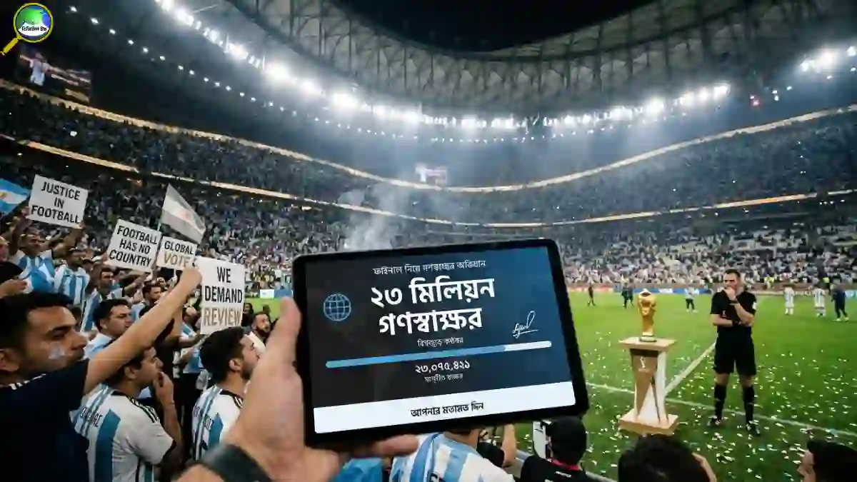 আর্জেন্টিনাকে বিশ্বকাপ থেকে আজীবন বহিষ্কারের দাবিতে ২৩ মিলিয়নের বেশি গণস্বাক্ষর