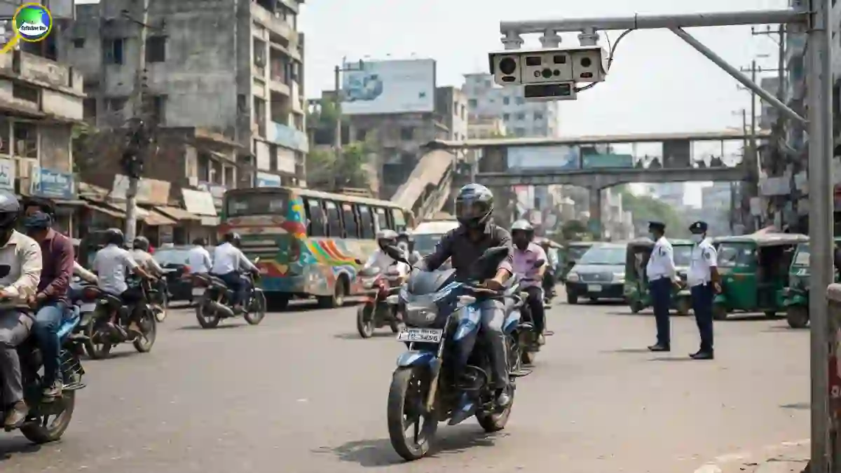 এআই ক্যামেরায় শনাক্তের জন্য মোটরসাইকেলের সামনে নম্বর প্লেট বসানোর উদ্যোগ